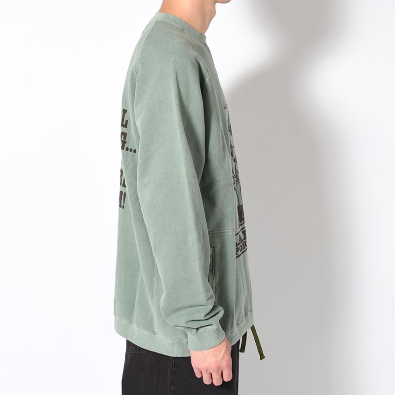 CREWNECK SWEAT SHIRT -GREEN-