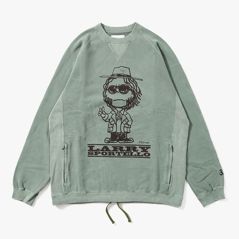 CREWNECK SWEAT SHIRT -GREEN-