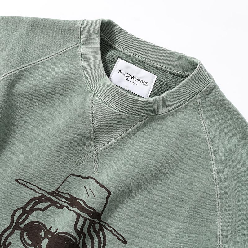 CREWNECK SWEAT SHIRT -GREEN-