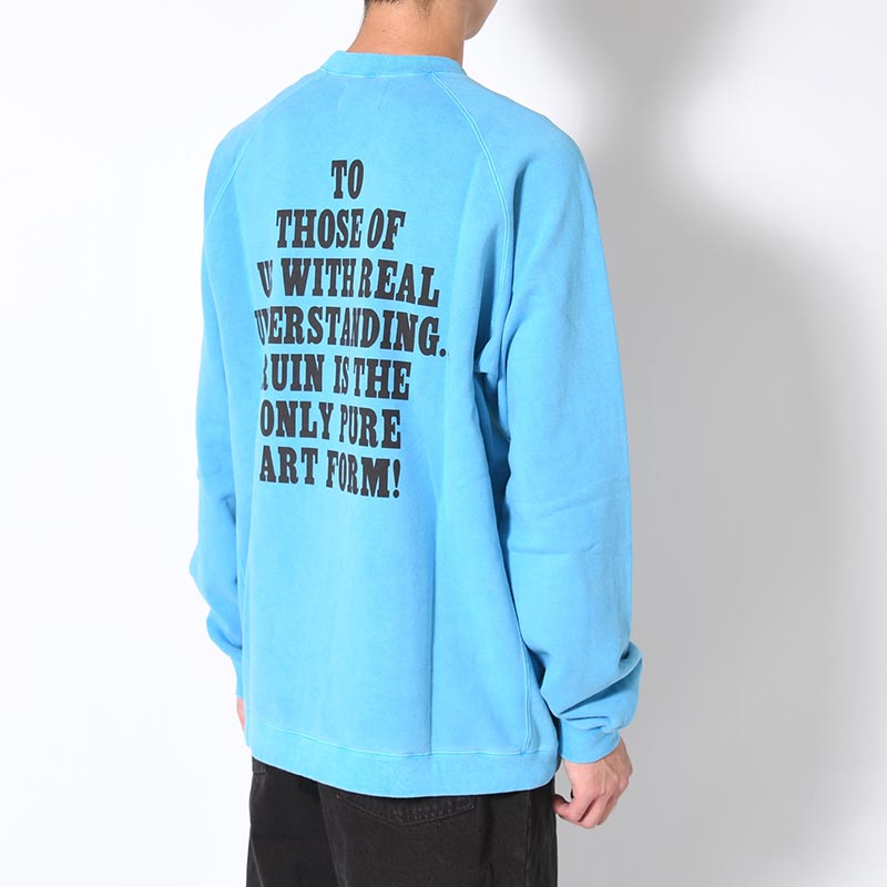 CREWNECK SWEAT SHIRT -BLUE-