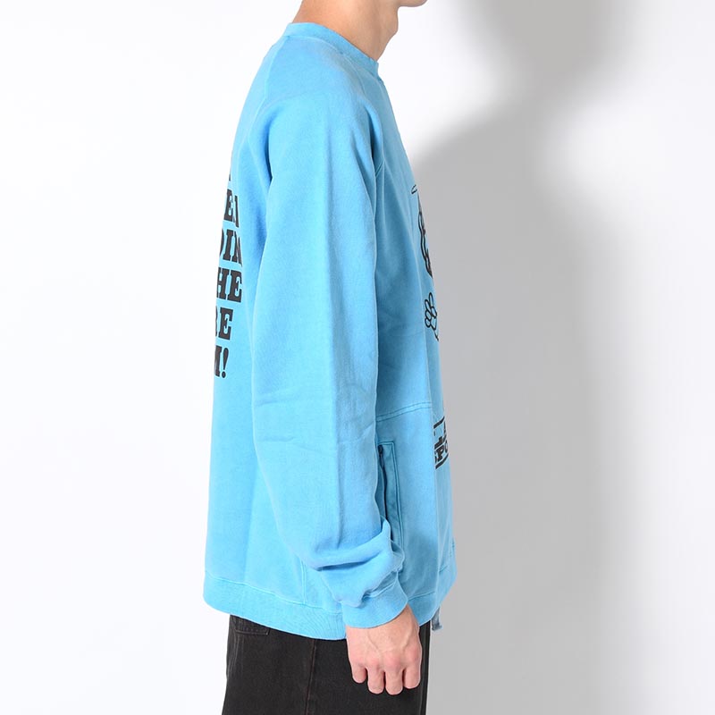 CREWNECK SWEAT SHIRT -BLUE-