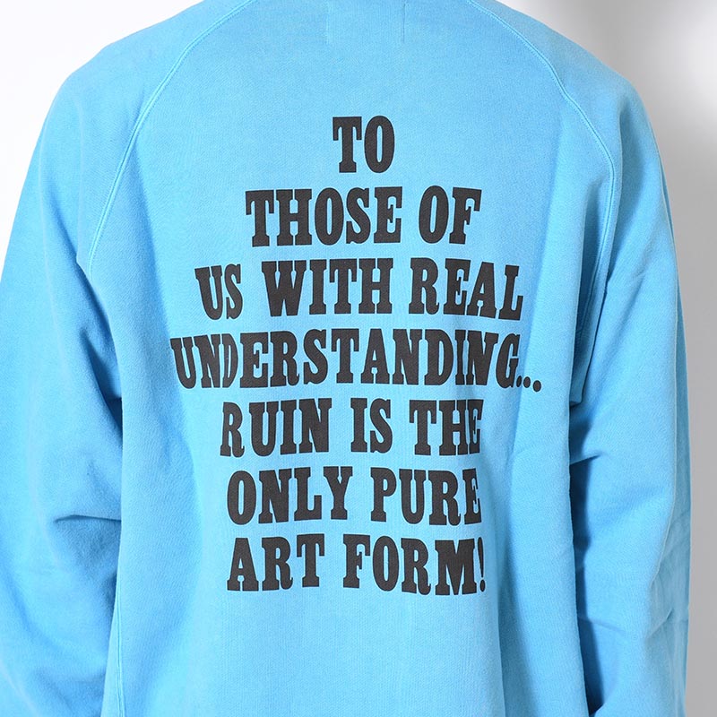 CREWNECK SWEAT SHIRT -BLUE-