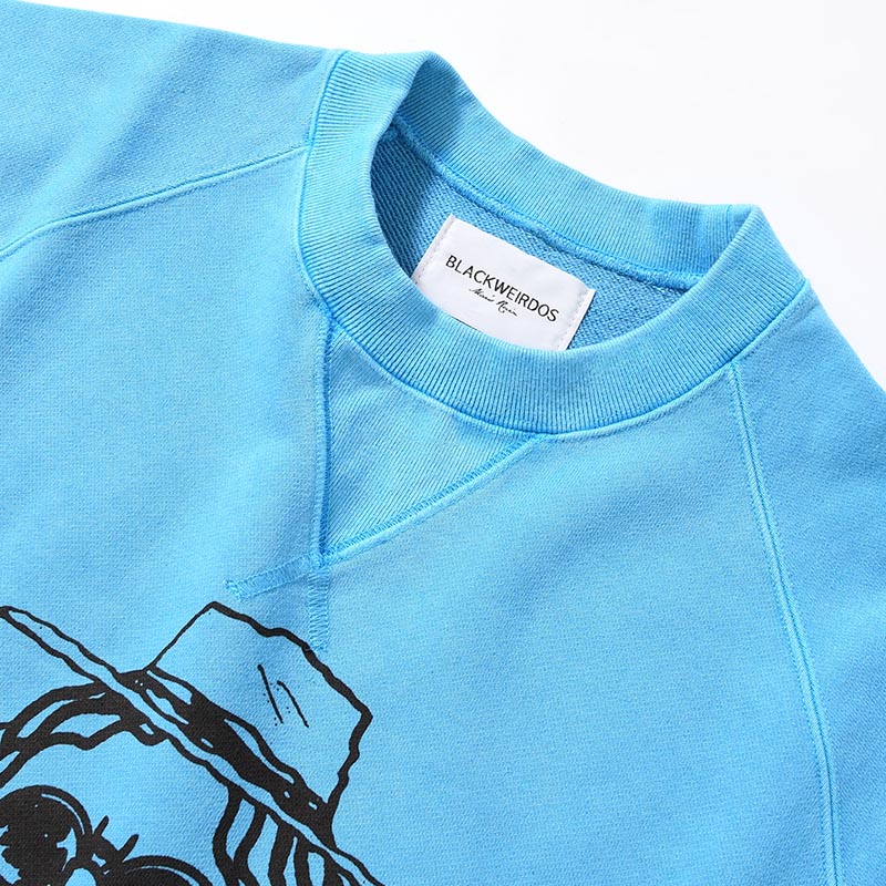 CREWNECK SWEAT SHIRT -BLUE-