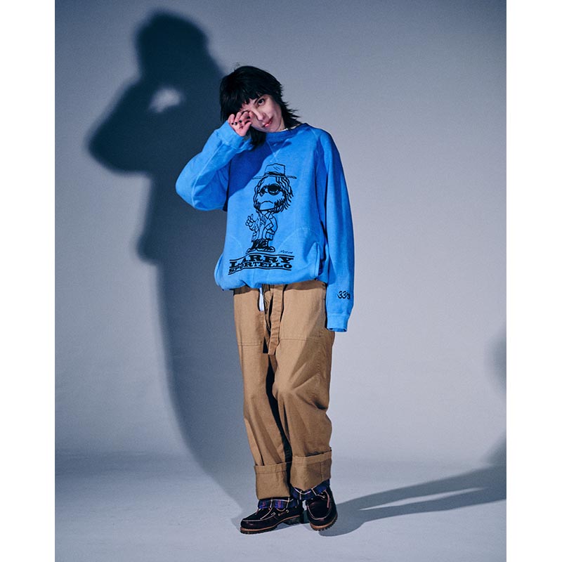 CREWNECK SWEAT SHIRT -BLUE-