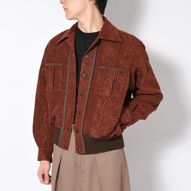 "SHUMISEN" JQ RIB SHIRTS JACKET -DARK BROWN-