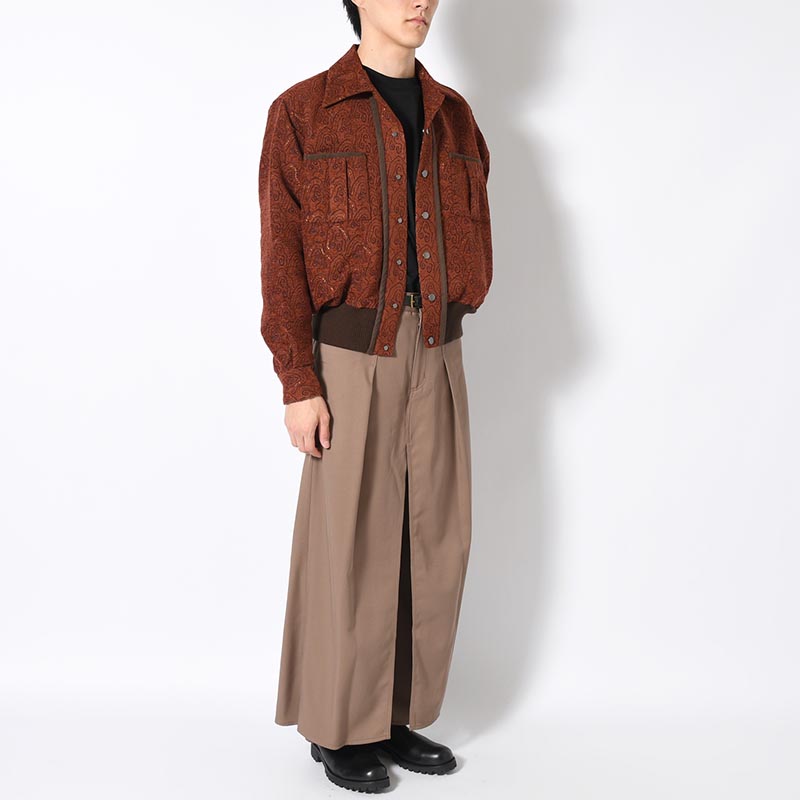 "SHUMISEN" JQ RIB SHIRTS JACKET -DARK BROWN-