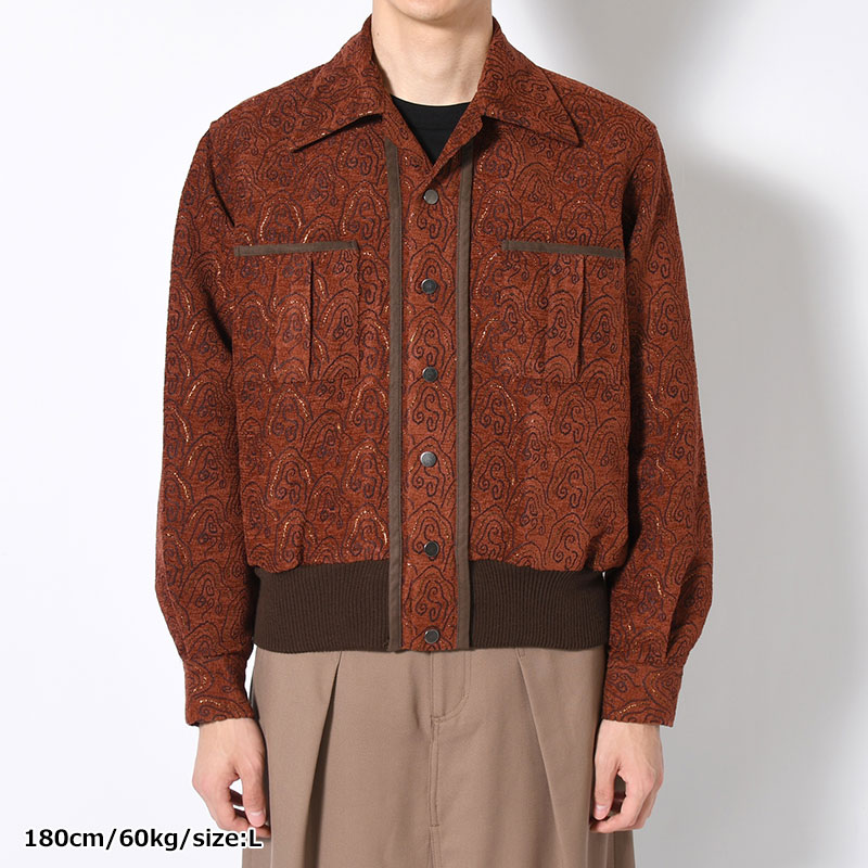 "SHUMISEN" JQ RIB SHIRTS JACKET -DARK BROWN-