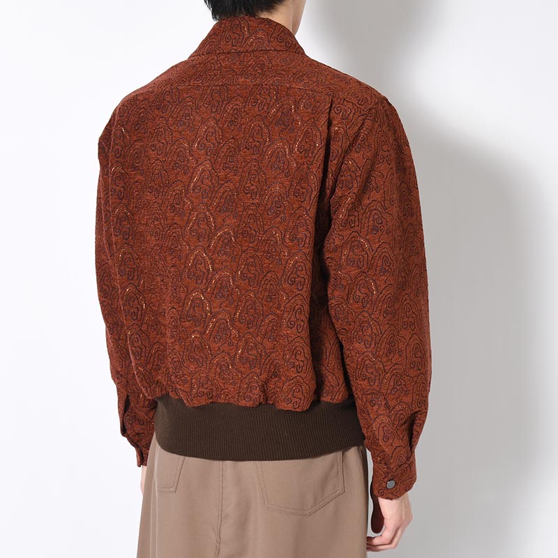 "SHUMISEN" JQ RIB SHIRTS JACKET -DARK BROWN-