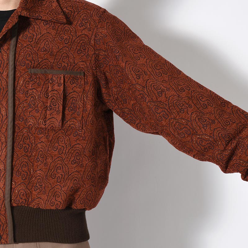 "SHUMISEN" JQ RIB SHIRTS JACKET -DARK BROWN-