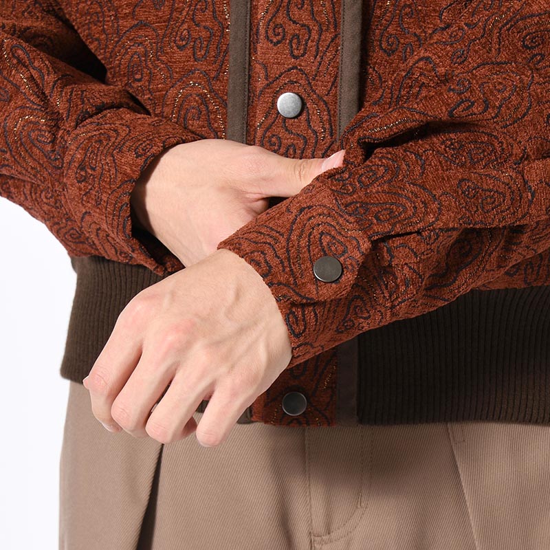 "SHUMISEN" JQ RIB SHIRTS JACKET -DARK BROWN-