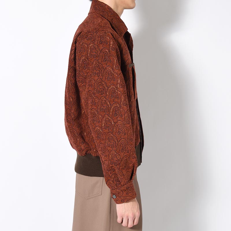 "SHUMISEN" JQ RIB SHIRTS JACKET -DARK BROWN-