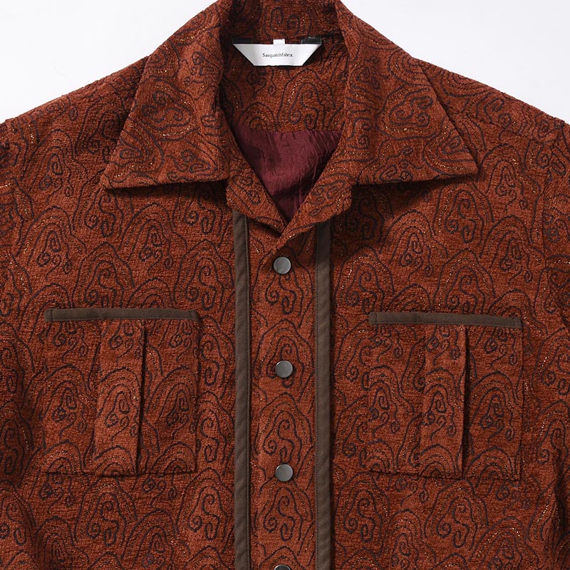 "SHUMISEN" JQ RIB SHIRTS JACKET -DARK BROWN-