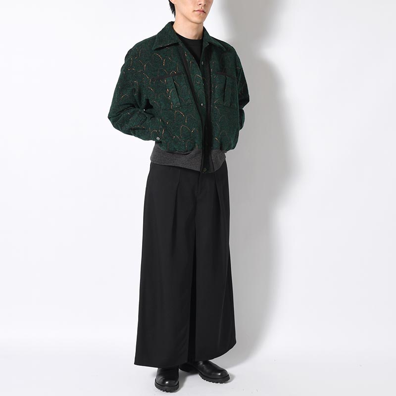 "SHUMISEN" JQ RIB SHIRTS JACKET -DARK GREEN-