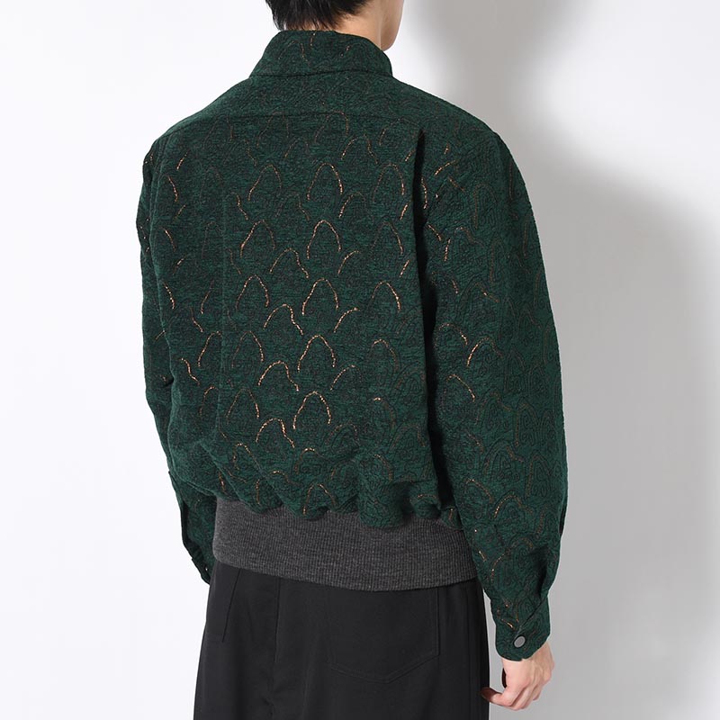 "SHUMISEN" JQ RIB SHIRTS JACKET -DARK GREEN-