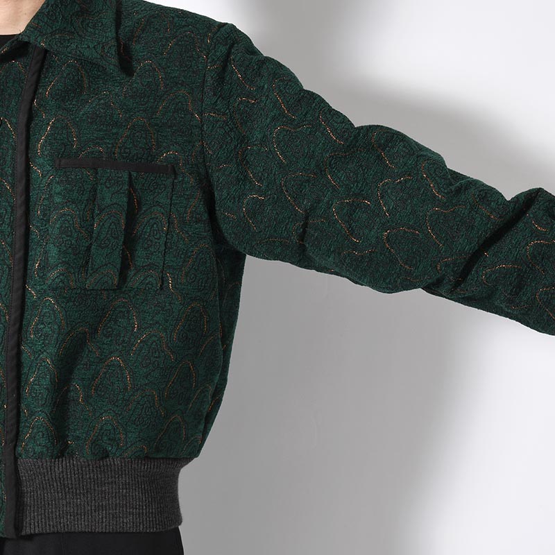 "SHUMISEN" JQ RIB SHIRTS JACKET -DARK GREEN-