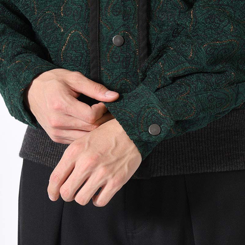 "SHUMISEN" JQ RIB SHIRTS JACKET -DARK GREEN-