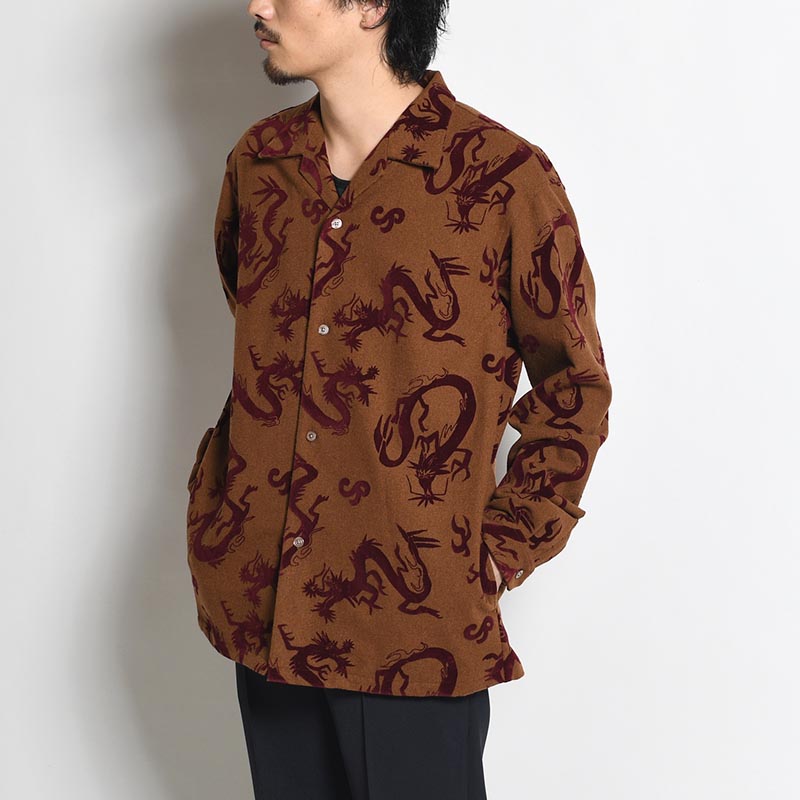 "FLYING DRAGON" OC SHIRT -BROWN-