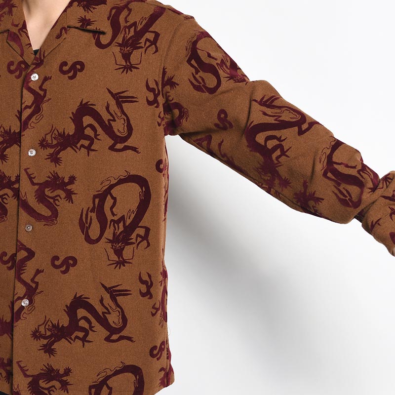 "FLYING DRAGON" OC SHIRT -BROWN-