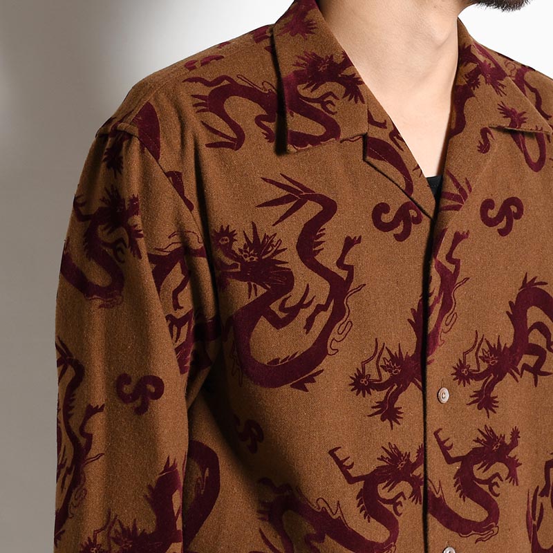 "FLYING DRAGON" OC SHIRT -BROWN-