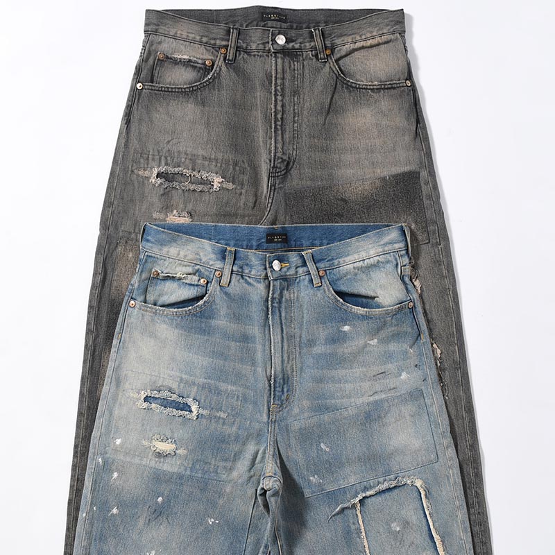 BORO DENIM PANTS -2.COLOR-