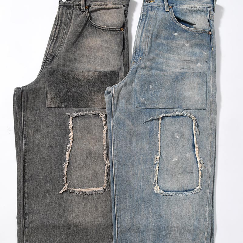 BORO DENIM PANTS -2.COLOR-