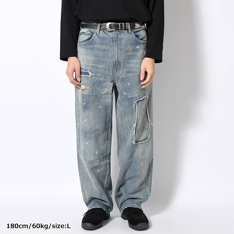 BORO DENIM PANTS -2.COLOR-