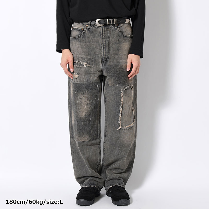 BORO DENIM PANTS -2.COLOR-