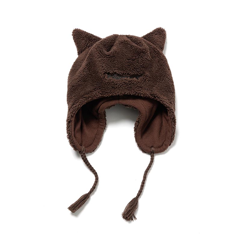 FOX FLEECE CAP -BROWN-