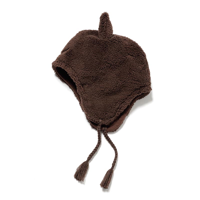 FOX FLEECE CAP -BROWN-