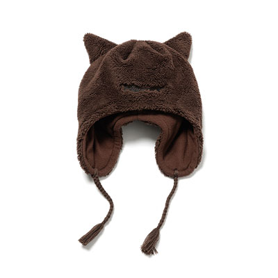 FOX FLEECE CAP -BROWN-