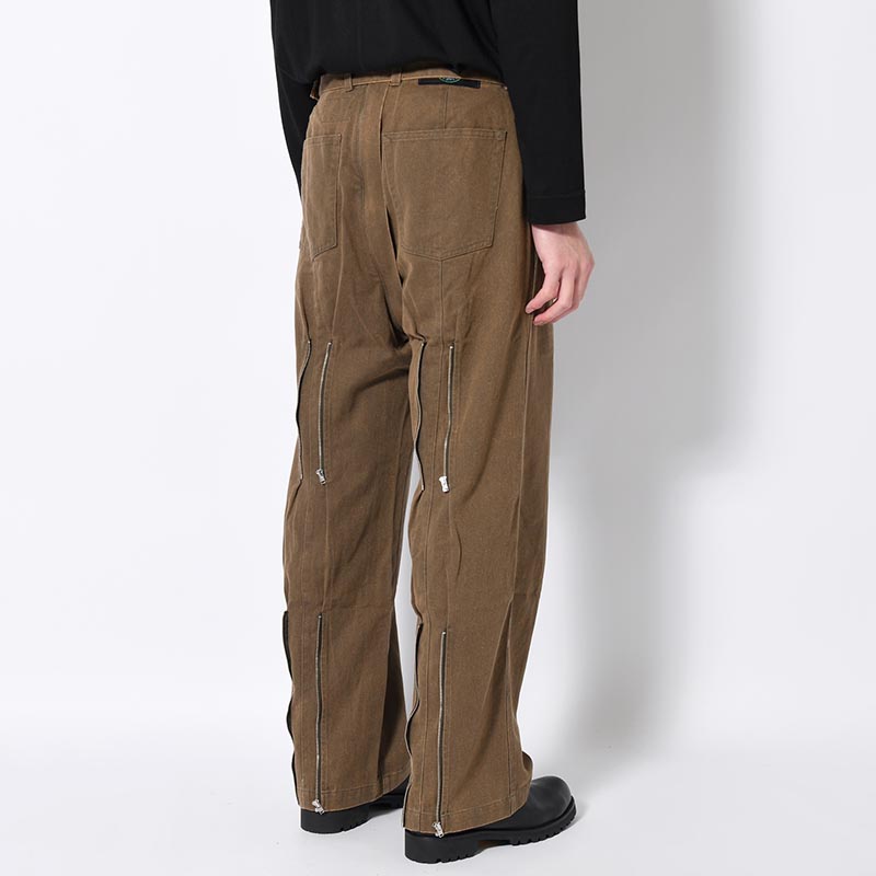 DENIM BONDAGE PANTS -KHAKI-