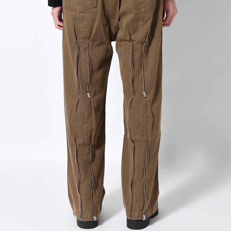 DENIM BONDAGE PANTS -KHAKI-