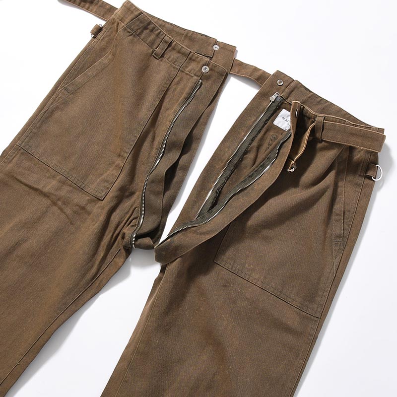 DENIM BONDAGE PANTS -KHAKI-