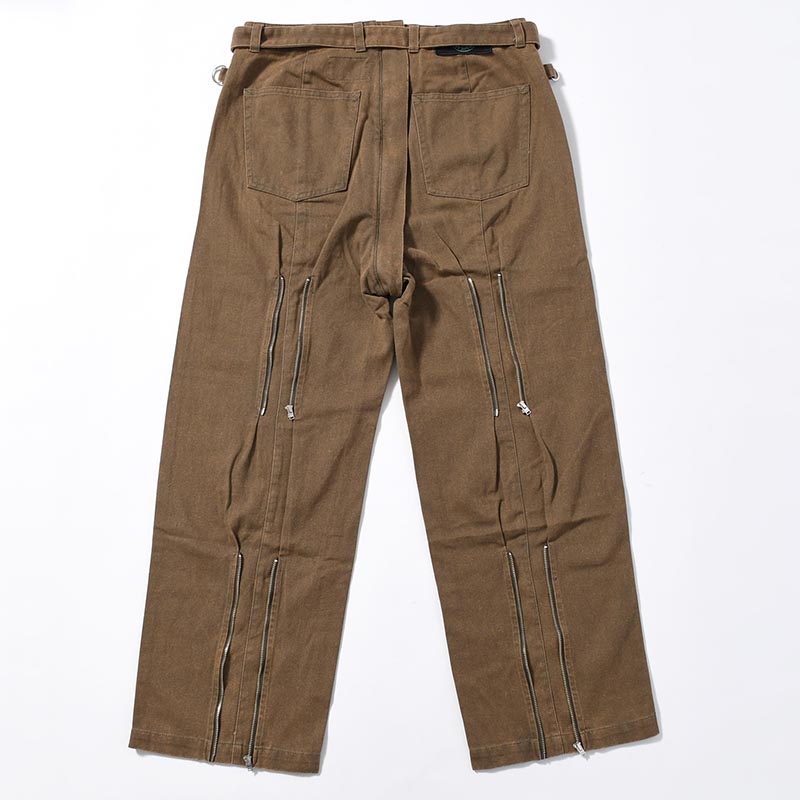 DENIM BONDAGE PANTS -KHAKI-