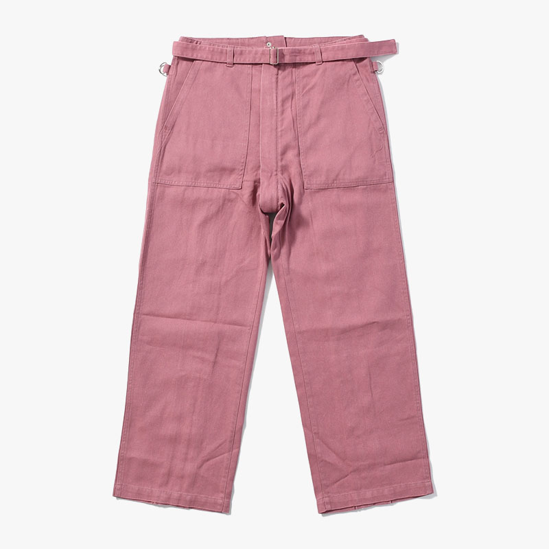 DENIM BONDAGE PANTS -PLUM-