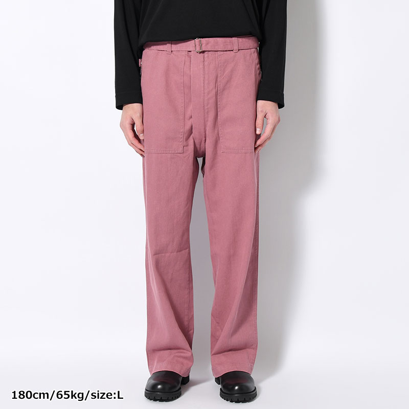 DENIM BONDAGE PANTS -PLUM-