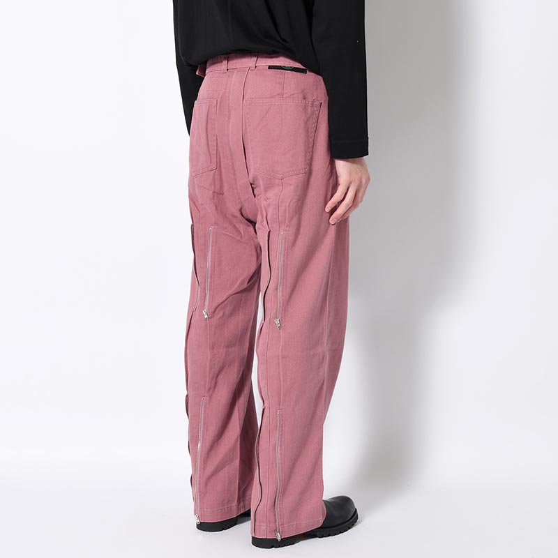 DENIM BONDAGE PANTS -PLUM-