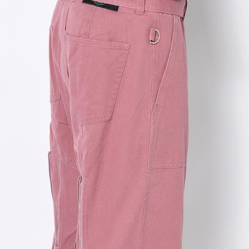 DENIM BONDAGE PANTS -PLUM-