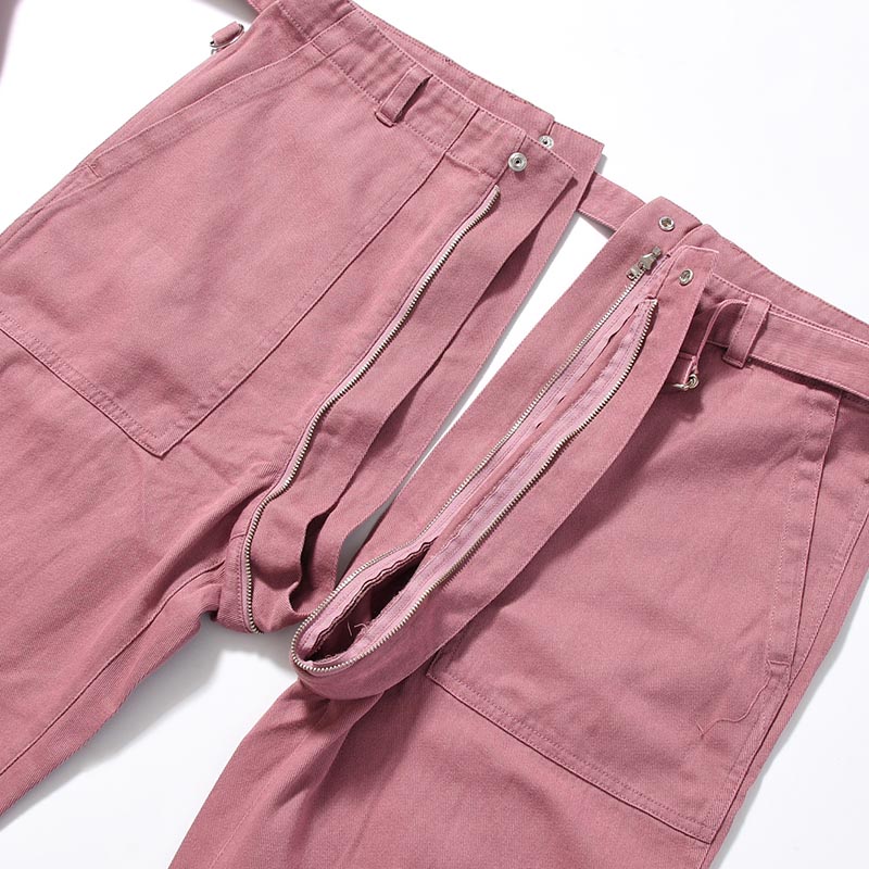 DENIM BONDAGE PANTS -PLUM-