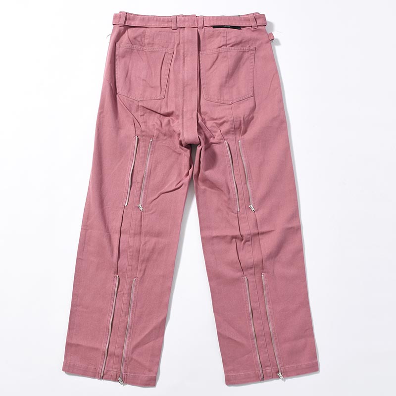 DENIM BONDAGE PANTS -PLUM-