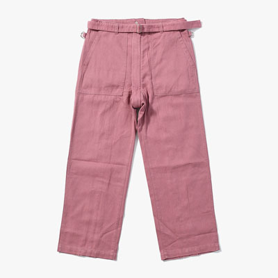 DENIM BONDAGE PANTS -PLUM-