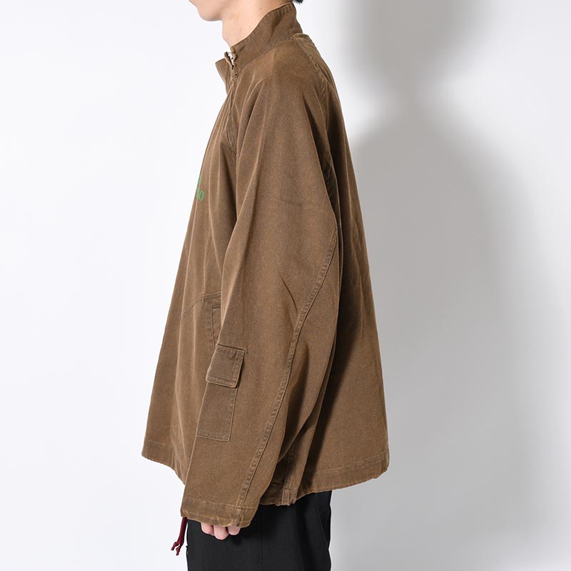 DENIM ANORAK SHIRT -KHAKI-