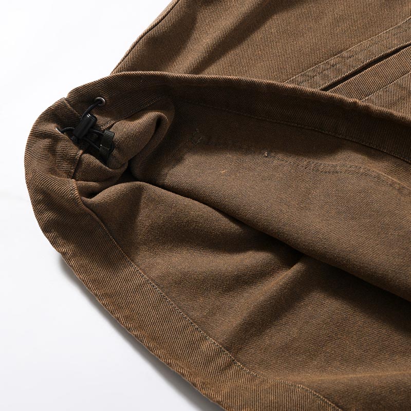 DENIM ANORAK SHIRT -KHAKI-