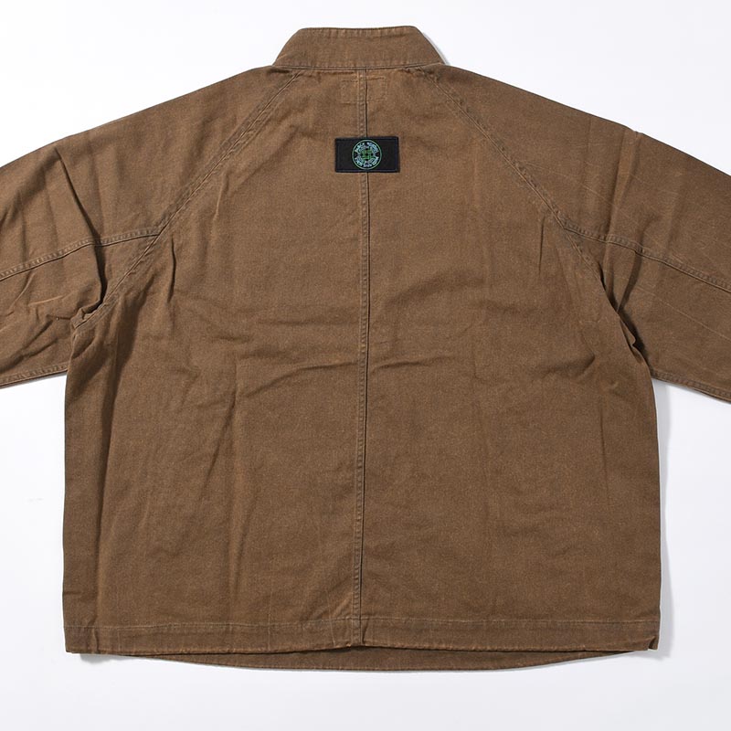 DENIM ANORAK SHIRT -KHAKI-