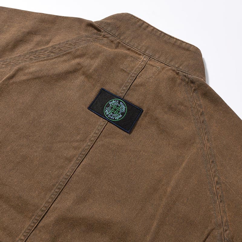 DENIM ANORAK SHIRT -KHAKI-