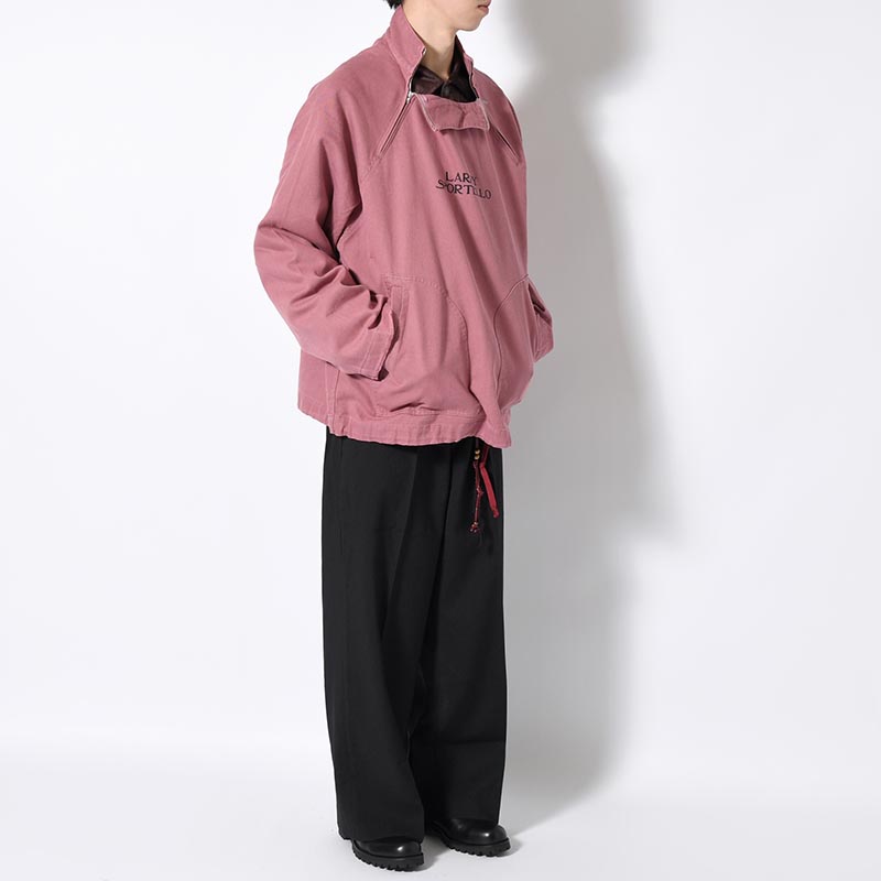 DENIM ANORAK SHIRT -PLUM-