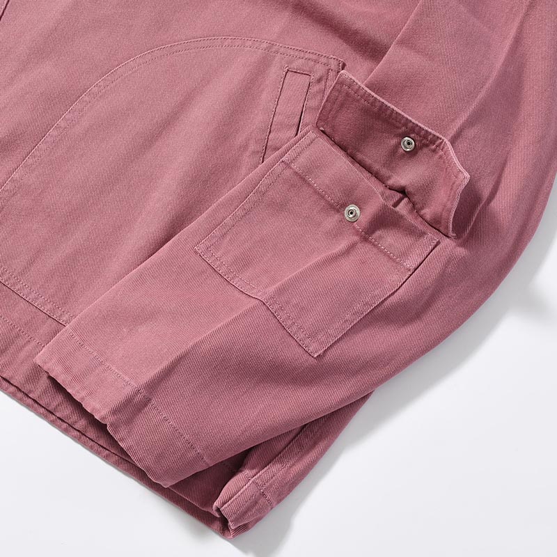 DENIM ANORAK SHIRT -PLUM-