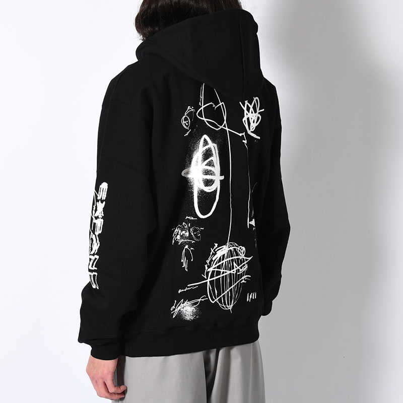 EXPANDO HOODIE -BLACK-