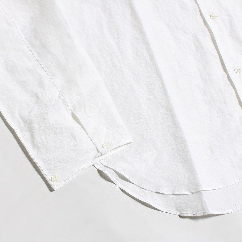 LAPEL SHIRTS Viscose Linen -OFF WHITE-