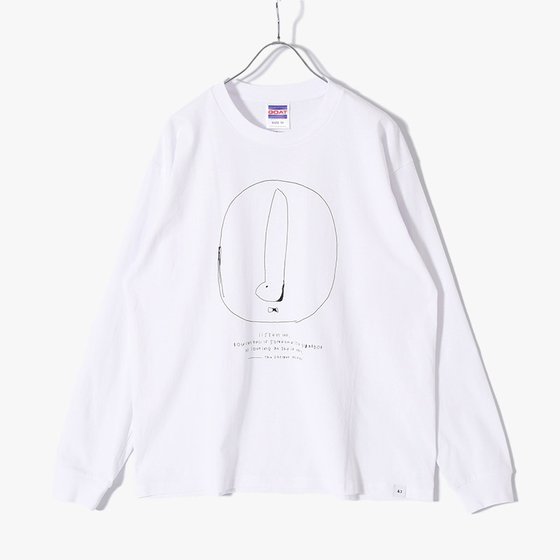 L/S PRINTED TEE "MARX" -2.COLOR-(WHITE)
